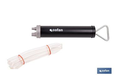 Cofan – Bomba de Transferencia Manual de Acción Dual | 500 ml por Ciclo | Cuerpo Metálico Reforzado | Ideal para Combustibles y Líquidos Técnicos